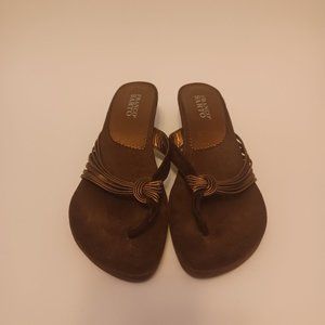 Franco Sarto Brown Kitten Heel, Mules, sz 10